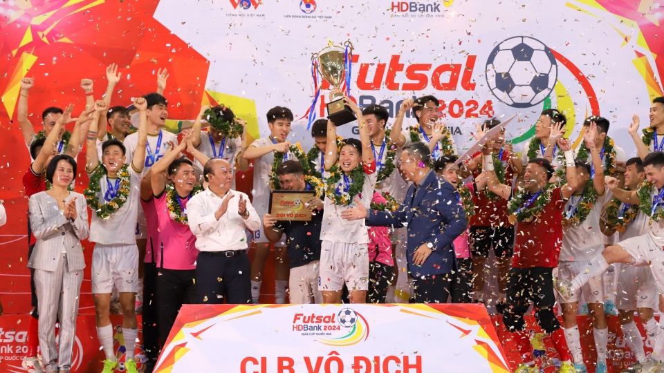 Toàn cảnh lễ bế mạc giải Futsal Cup Quốc gia HDBank 2024